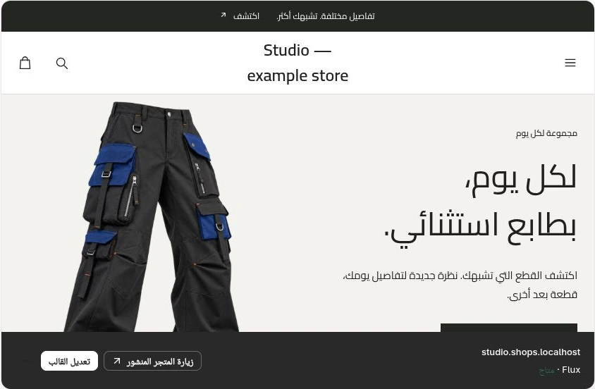 المتجر الإلكتروني في لوحة ڤلندر، ببيانات توضيحية